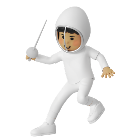 Fencing Dodge Boy  3D Icon