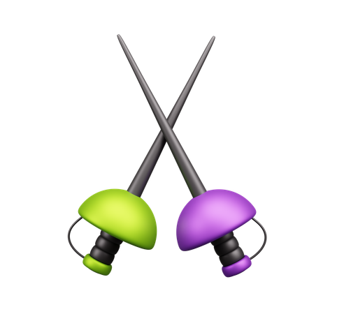 フェンシングの戦い  3D Icon