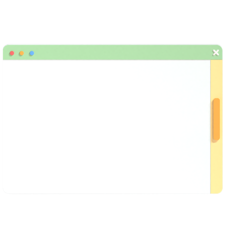 Fenêtre du navigateur  3D Icon