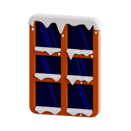 Fenêtre enneigée  3D Icon