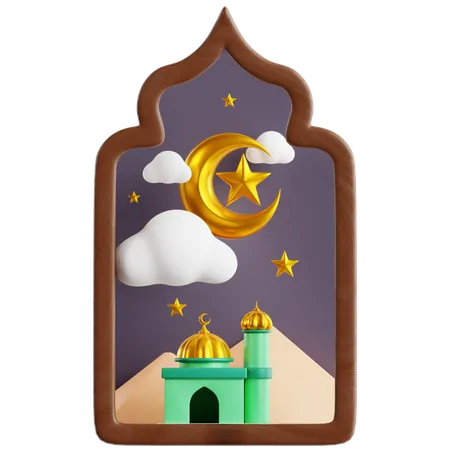 Fenêtre nuit  3D Icon