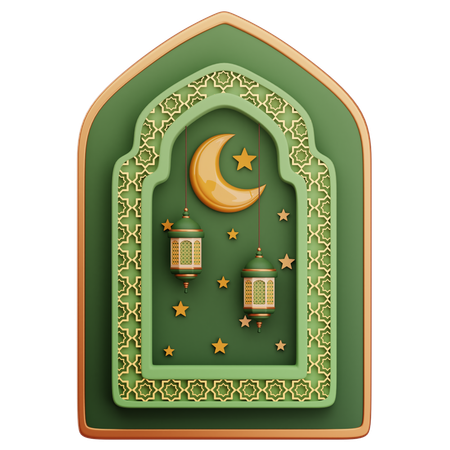 Fenêtre du ramadan  3D Icon