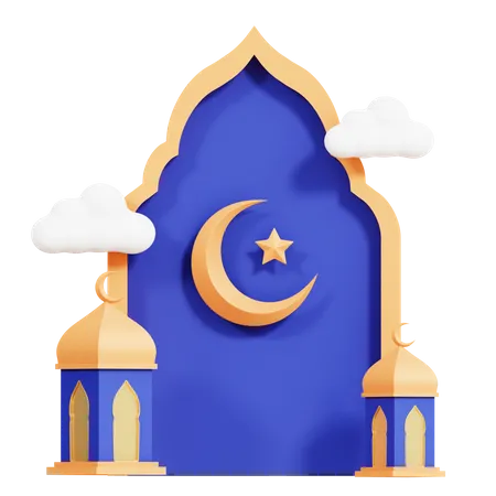 Fenêtre du ramadan  3D Icon