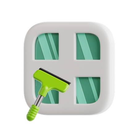 Fenster putzen  3D Icon