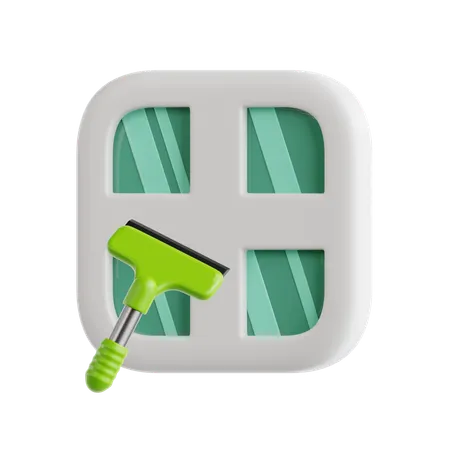 Fenster putzen  3D Icon