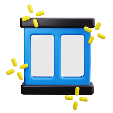 Fenster putzen  3D Icon