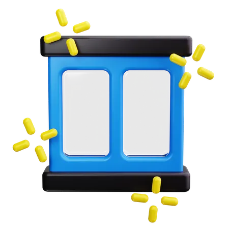 Fenster putzen  3D Icon