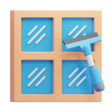 Fenster putzen  3D Icon
