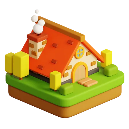 Ferme  3D Icon