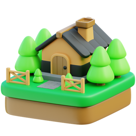 Ferme  3D Icon