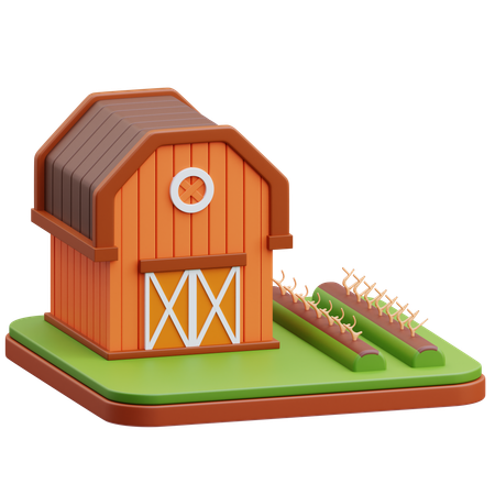 Champ agricole  3D Icon