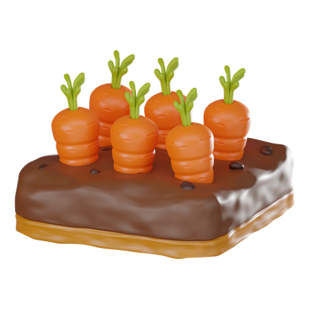 Ferme de carottes  3D Icon