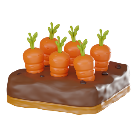 Ferme de carottes  3D Icon