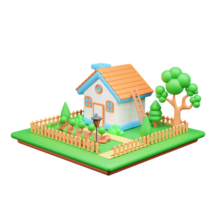 Ferme  3D Icon