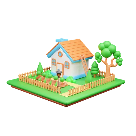 Ferme  3D Icon