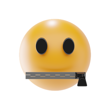 Visage de bouche à glissière  3D Icon