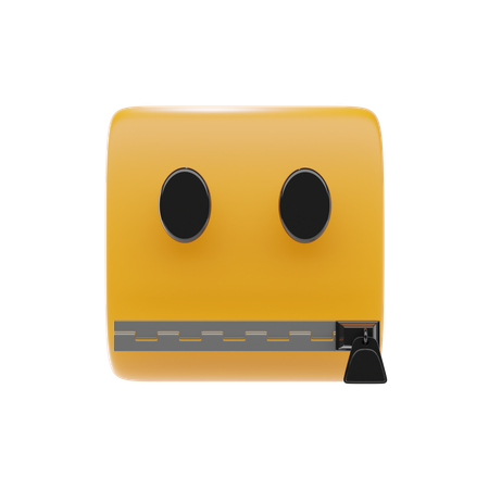 Visage de bouche à glissière  3D Icon