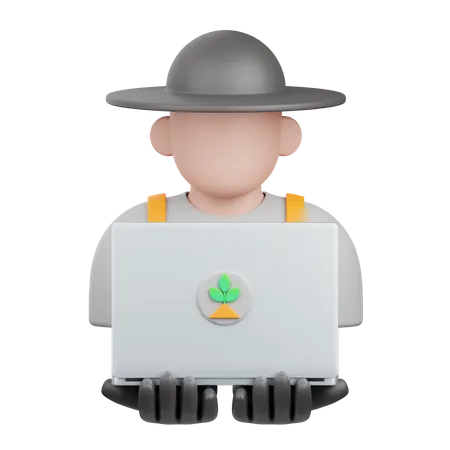 Agriculteur intelligent  3D Icon