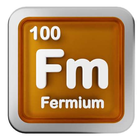 Férmio tabela periódica  3D Icon