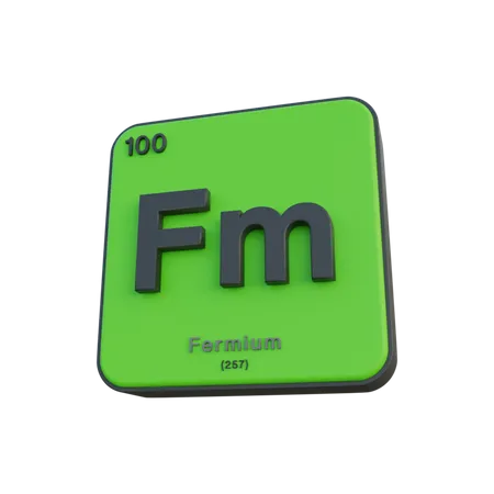 Fermium  3D Illustration