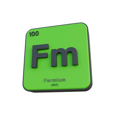 Fermium  3D Illustration