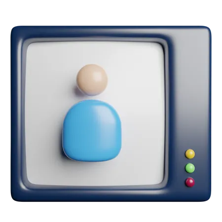 Fernsehsendung  3D Icon