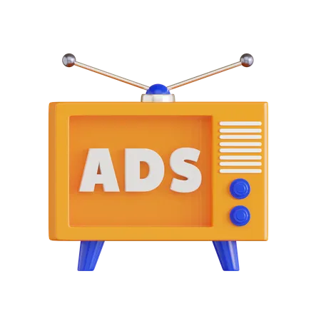 Fernsehwerbung  3D Icon