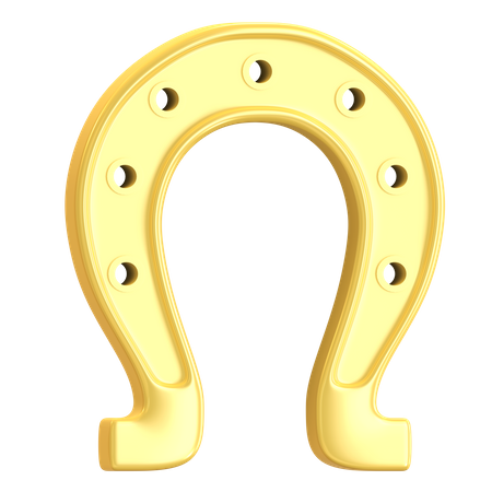 Ferraduras de ouro  3D Illustration