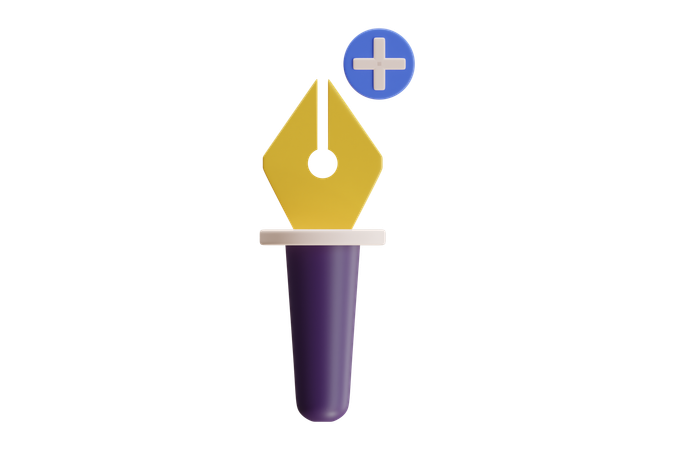 Ferramenta caneta digital adicionar nó  3D Icon