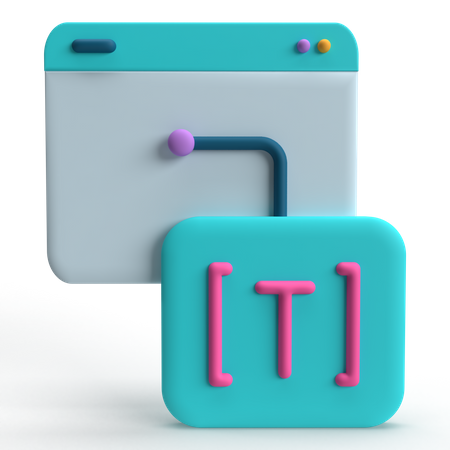 Ferramenta de texto  3D Icon