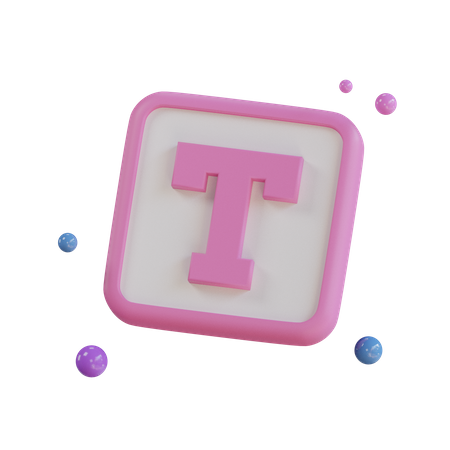 Ferramenta de texto  3D Icon