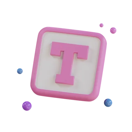 Ferramenta de texto  3D Icon