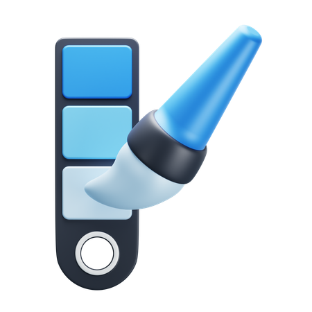 Pincel  3D Icon