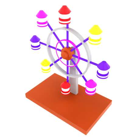 Ferris Wheel  3D Icon