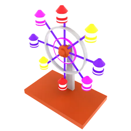 Ferris Wheel  3D Icon