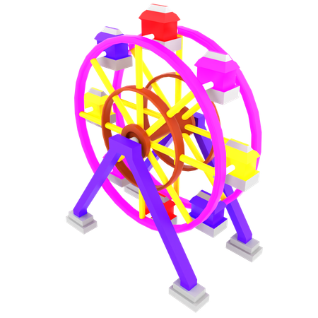 Ferris Wheel  3D Icon