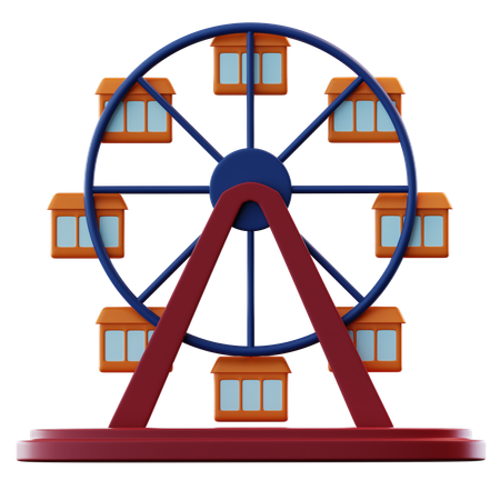 Ferris Wheel  3D Icon