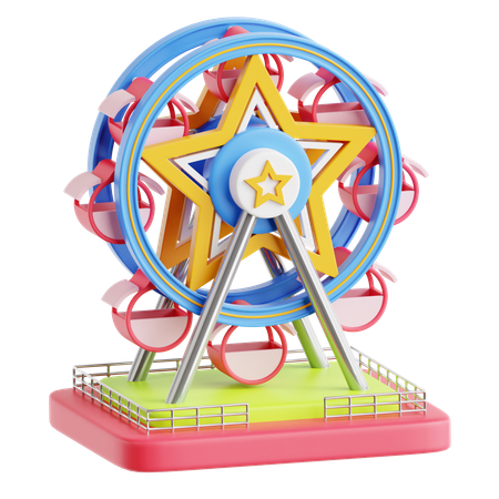 Ferris Wheel  3D Icon