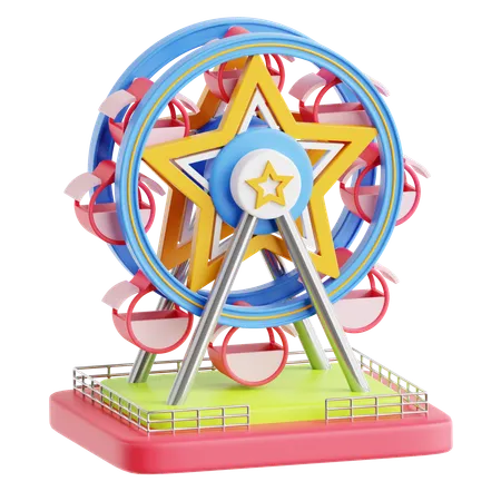 Ferris Wheel  3D Icon