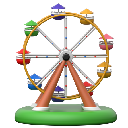 Ferris Wheel  3D Icon
