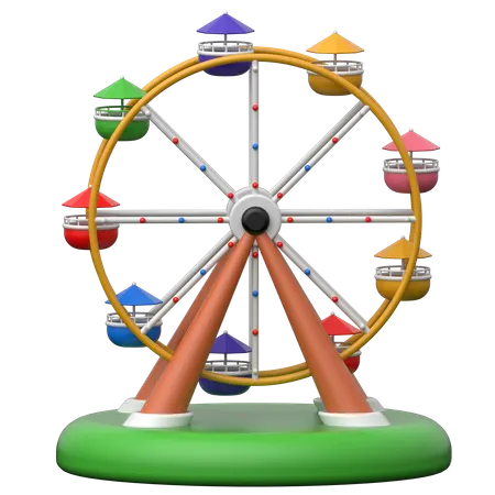 Ferris Wheel  3D Icon
