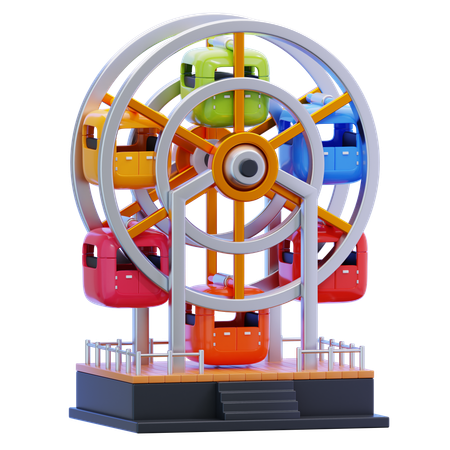 Ferris Wheel  3D Icon