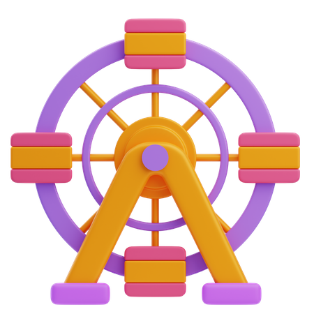 Ferris Wheel  3D Icon