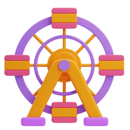 Ferris Wheel  3D Icon