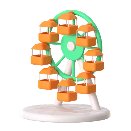 Ferris Wheel  3D Icon