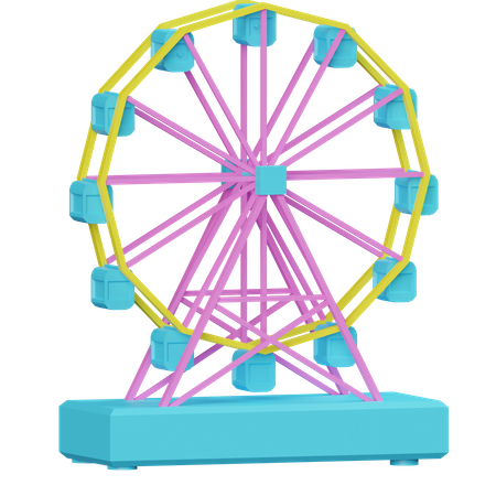 Ferris Wheel  3D Icon