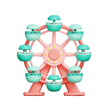 Ferris Wheel  3D Icon