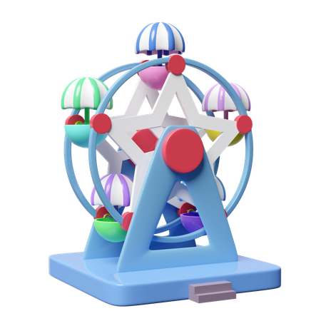 Ferris Wheel  3D Icon