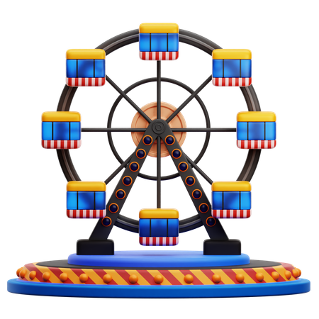 Ferris Wheel  3D Icon