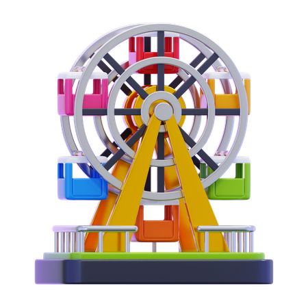 Ferris Wheel  3D Icon